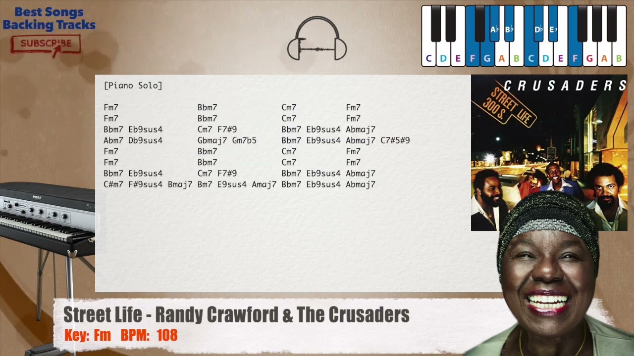 🎹 Street Life - Randy Crawford & The Crusaders Piano Backing Track with chords and lyrics
