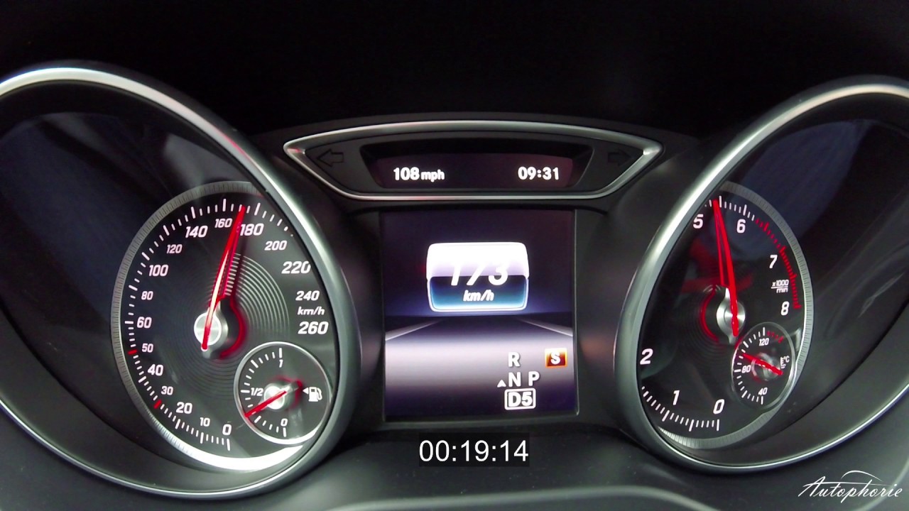 2016 Mercedes-Benz CLA 250 Sport (218hp): Acceleration 0 - 210 kph / 0 - 130+ mph - Autophorie