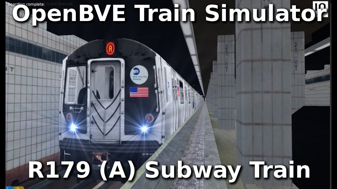 OpenBVE ►R179 A Subway Train!◀ (New York City Subway!) (New Train!)