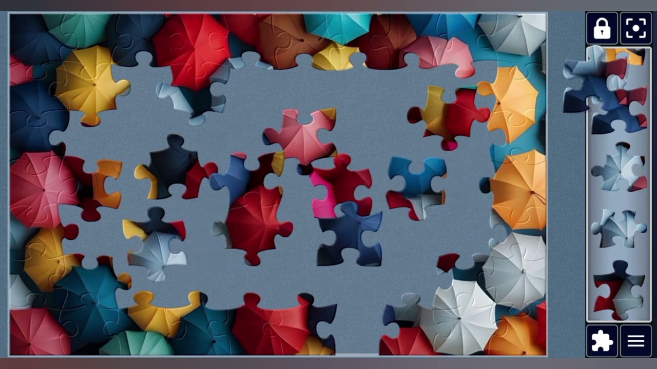 Colorful Umbrellas in the Sky☂️🎉 🧩 joyful jigsaw puzzle 🧩//