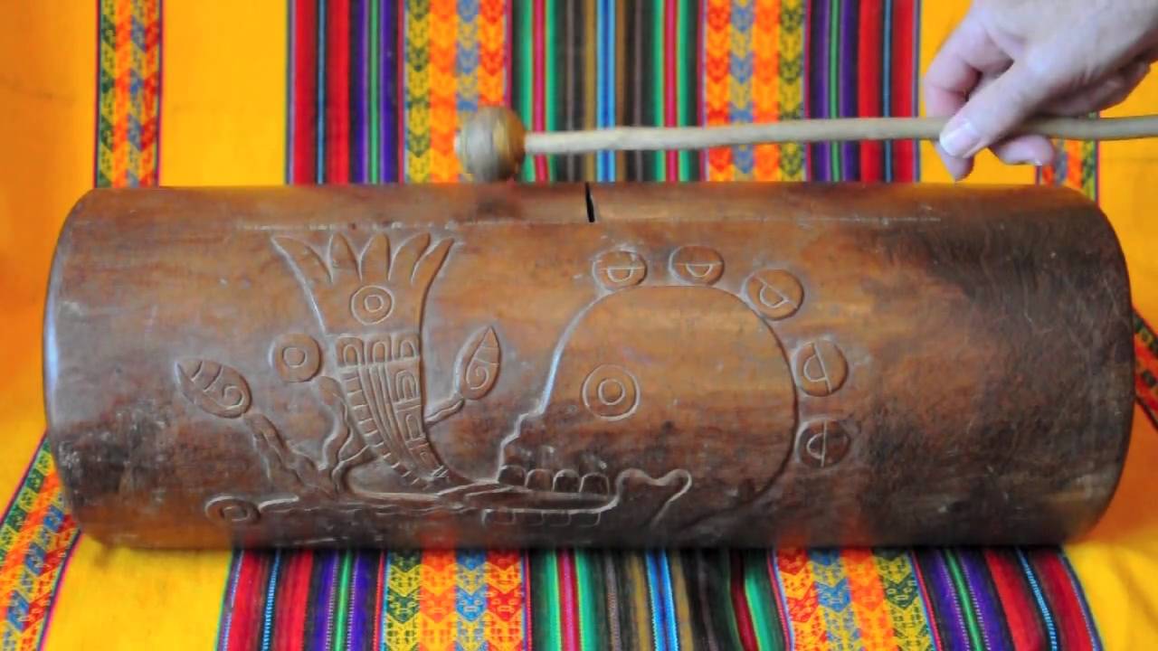 An Aztec drum at Mexicolore!