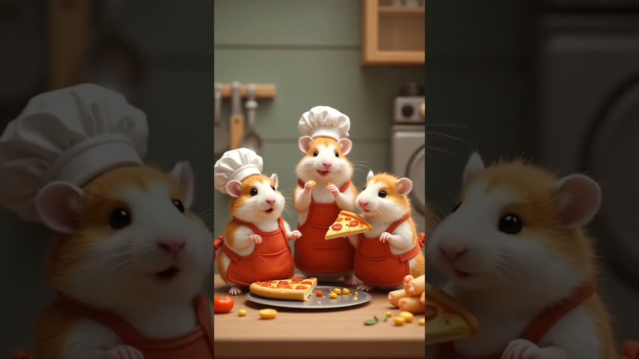 AI Hamsters Try Pizza for the First Time! 