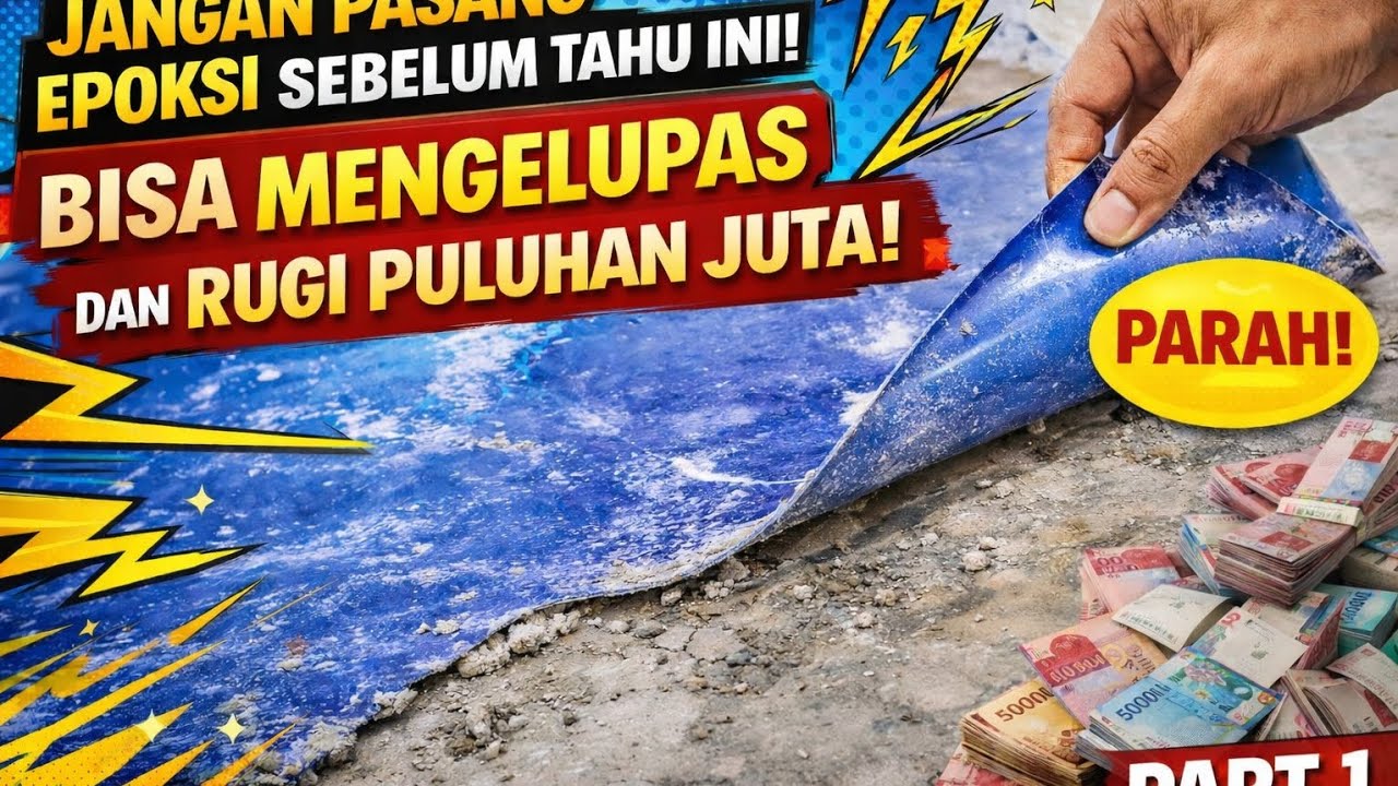 Rugi Puluhan Juta! Epoxy Lantai Lepas Karena Salah Proses! #konstruksi #proyek #viralvideo #epoksi