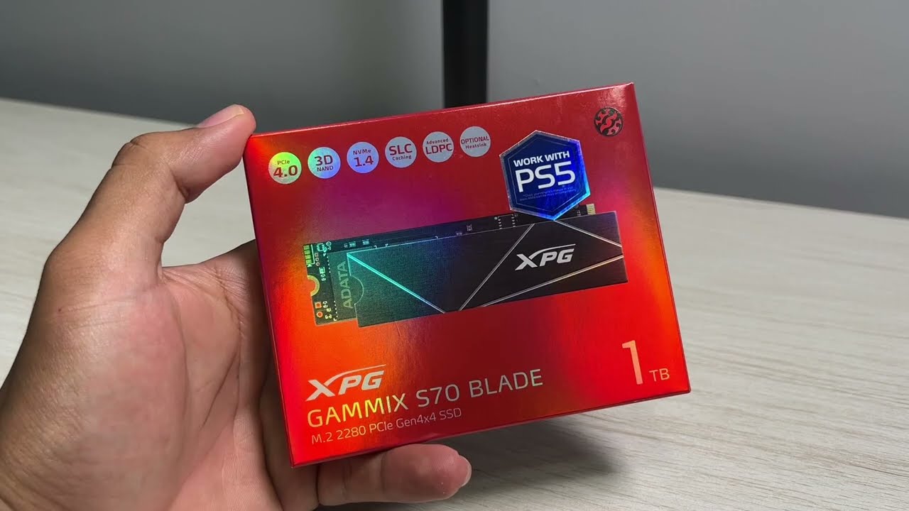SSD NVME XPG S70 Blade - Unboxing e instalação no Playstation 5