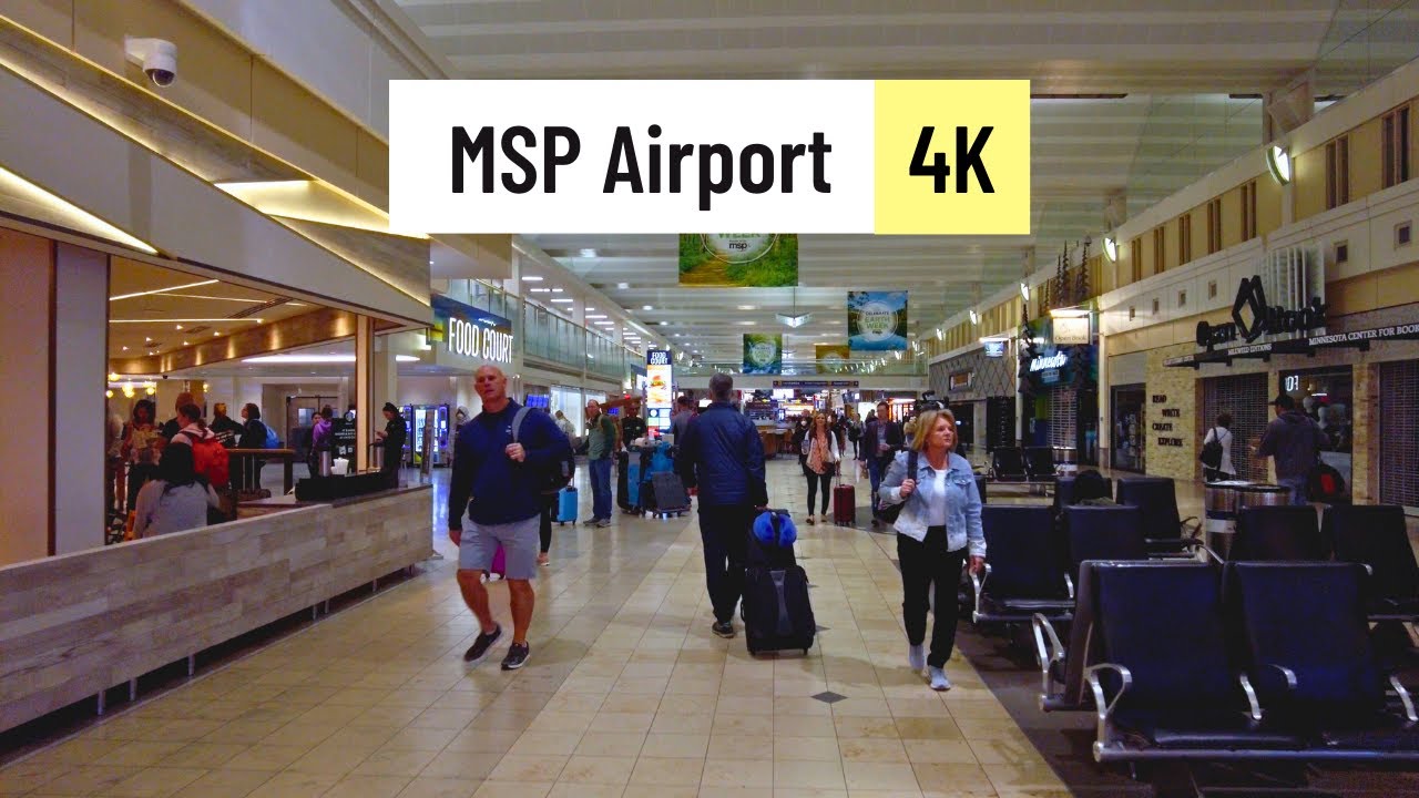 MSP Terminal F Delta 🇺🇸 Minneapolis Saint Paul walk April 2023 4K 60fps