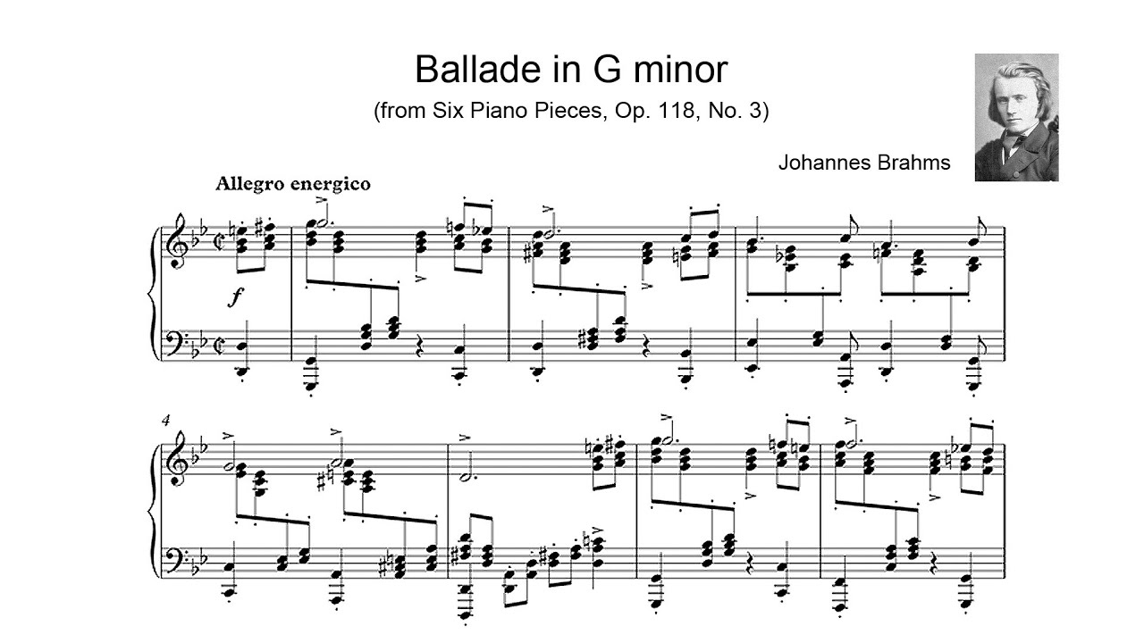 Brahms - Ballade in G minor, Op. 118 No. 3 (Yevgeny Morozov, piano) / Yale Sprague Hall [Score]