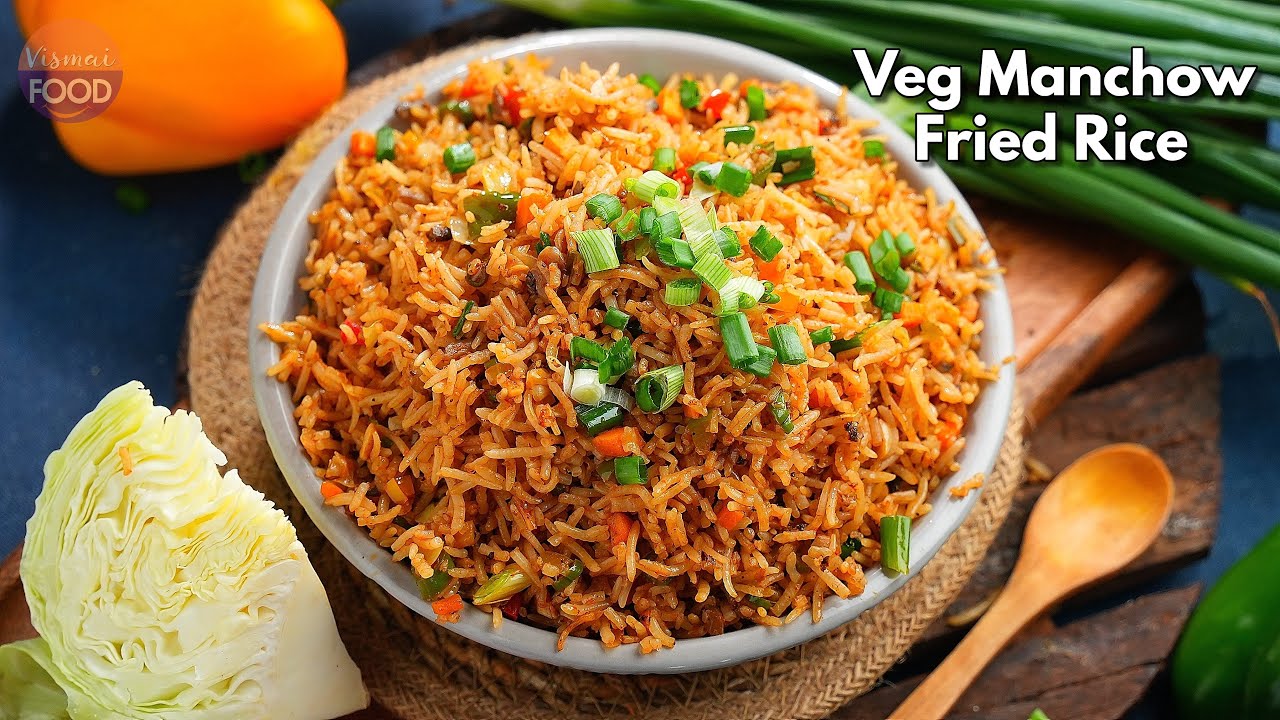 రెస్టారెంట్ స్టైల్ వెజ్ మంచావ్ ఫ్రైడ్ రైస్ | Restaurant style Veg Manchow Fried Rice @VismaiFood
