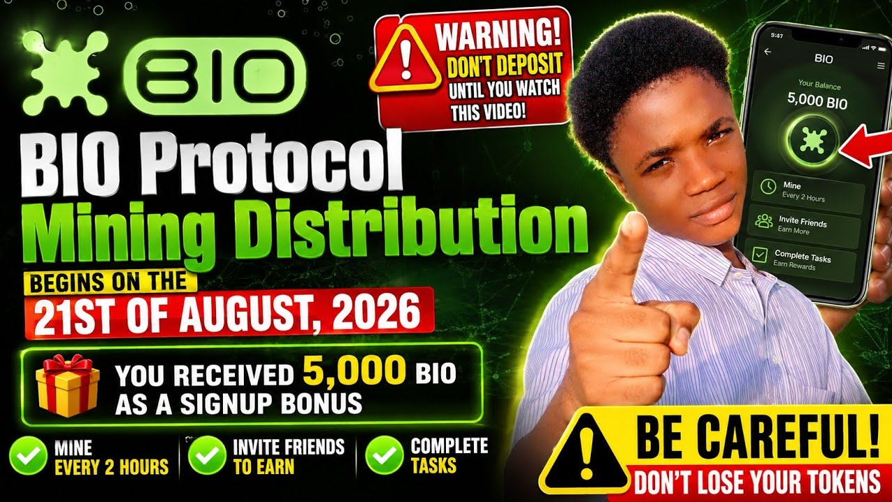 BIO Protocol Mining Distribution Starts August 21, 2026 | 5,000 BIO Bonus + Withdrawal Warning