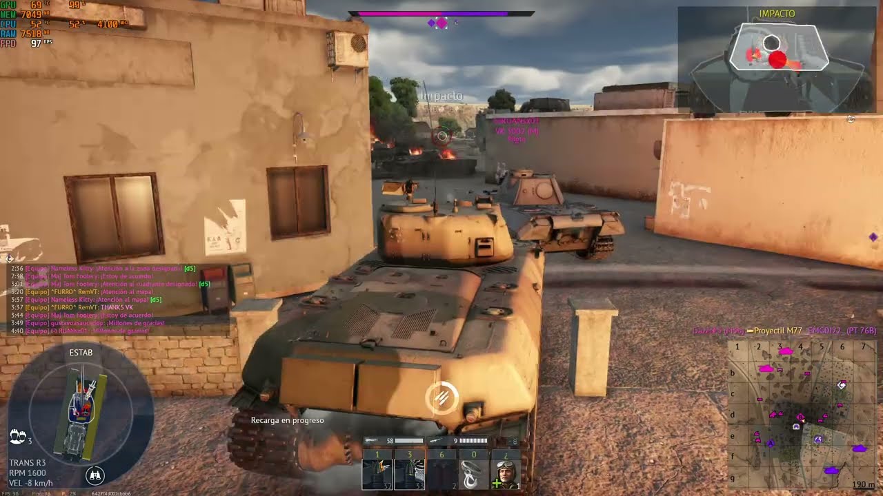 Jugando con América Jugando Hasta Sacar El Tanque pesado de 90mm, Partidas Regulares
