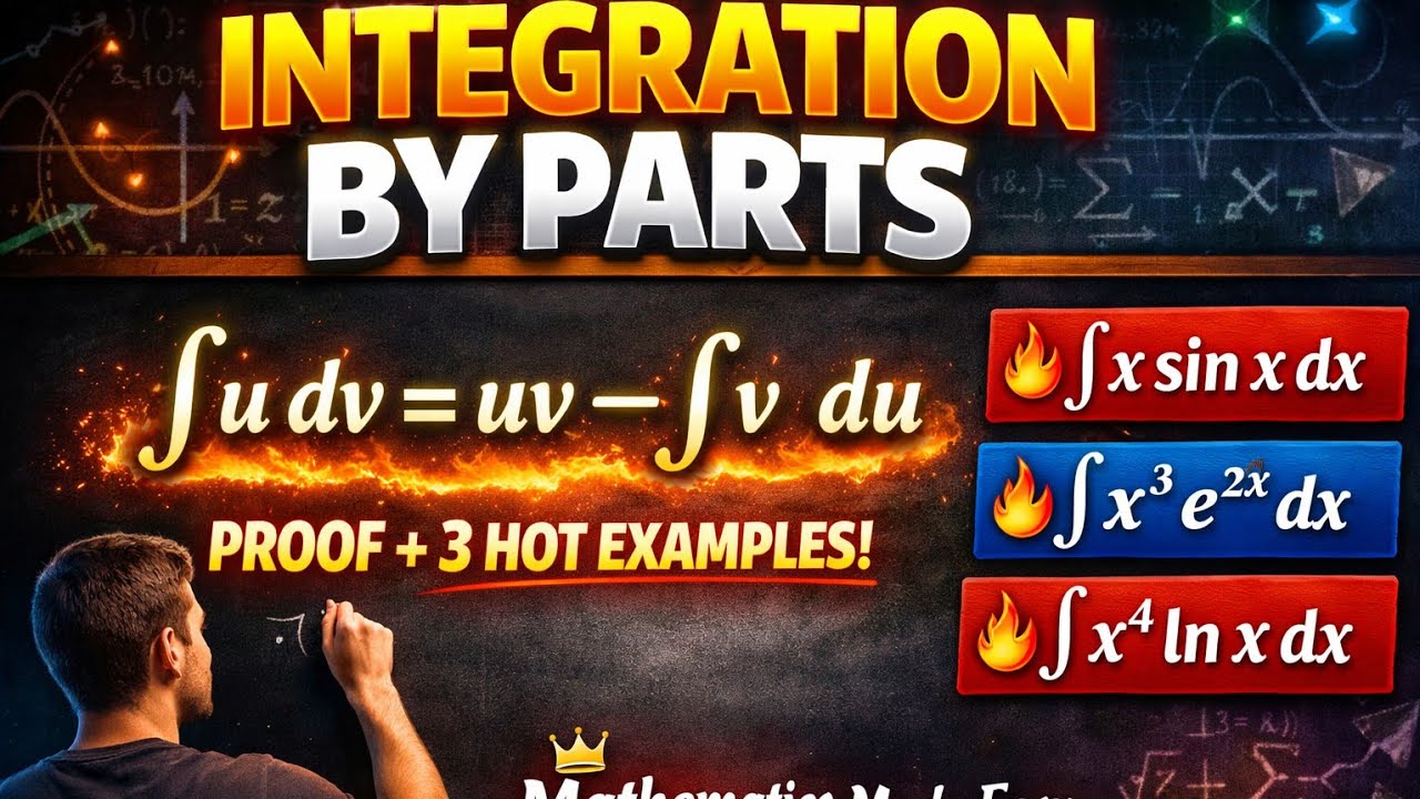 Integration by Parts – Full Proof & 3 Powerful Examples (Step-by-Step Tutorial)