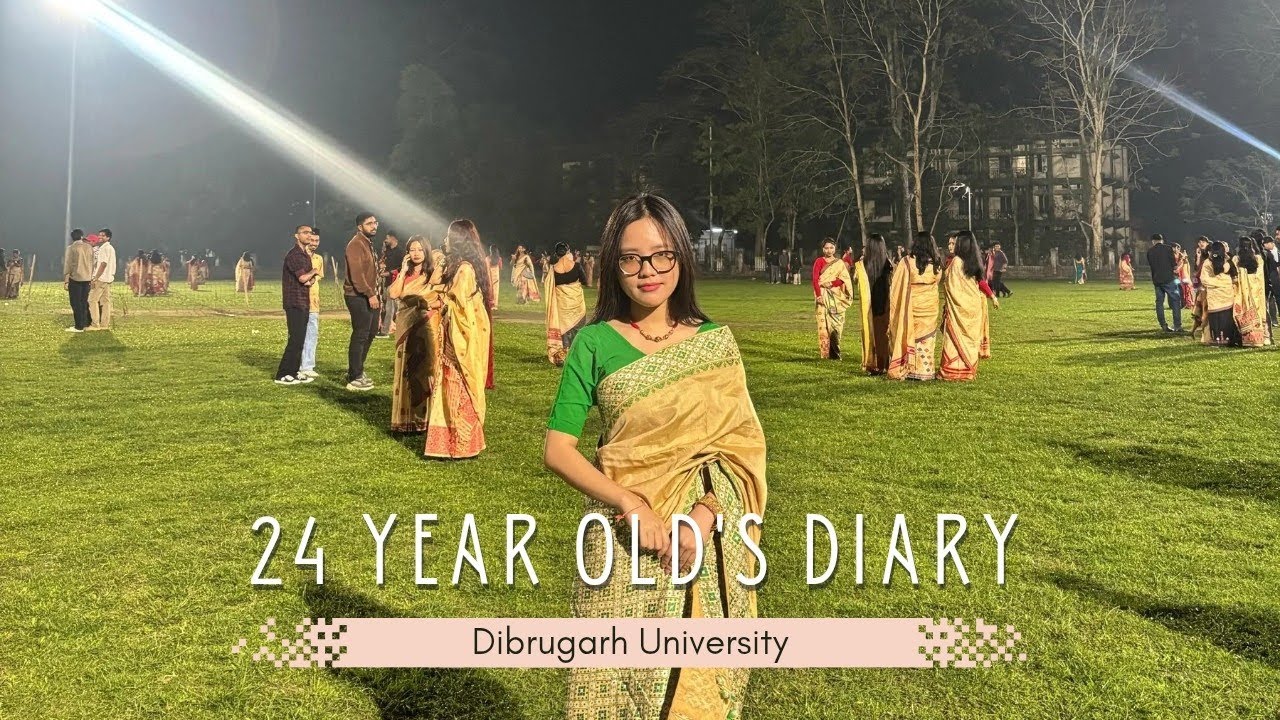 24 year old's diary | outing with friends | pre Bihu celebration in Dibrugarh University | classes 💖
