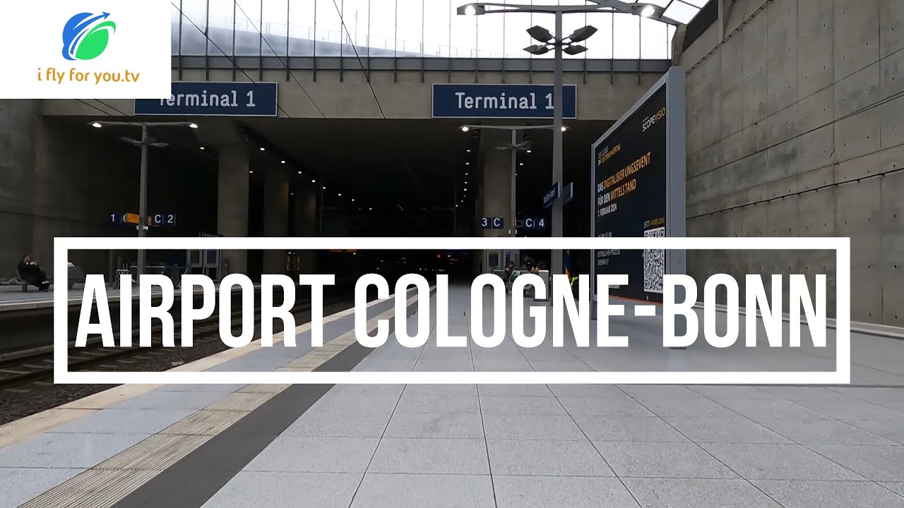 Cologne Bonn Airport... From the Train Station to the Terminal 1 Check-In Area and Security Control