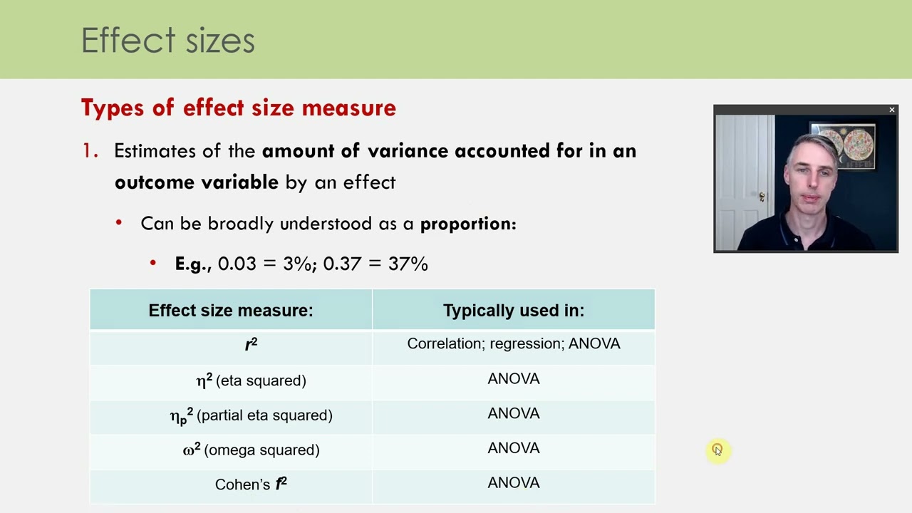 Effect sizes