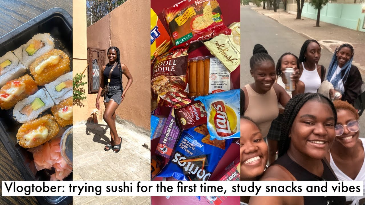 Vlogtober: Trying sushi for the first time 🍱||buying myself study snacks||vibes💃#roadto2ksubs