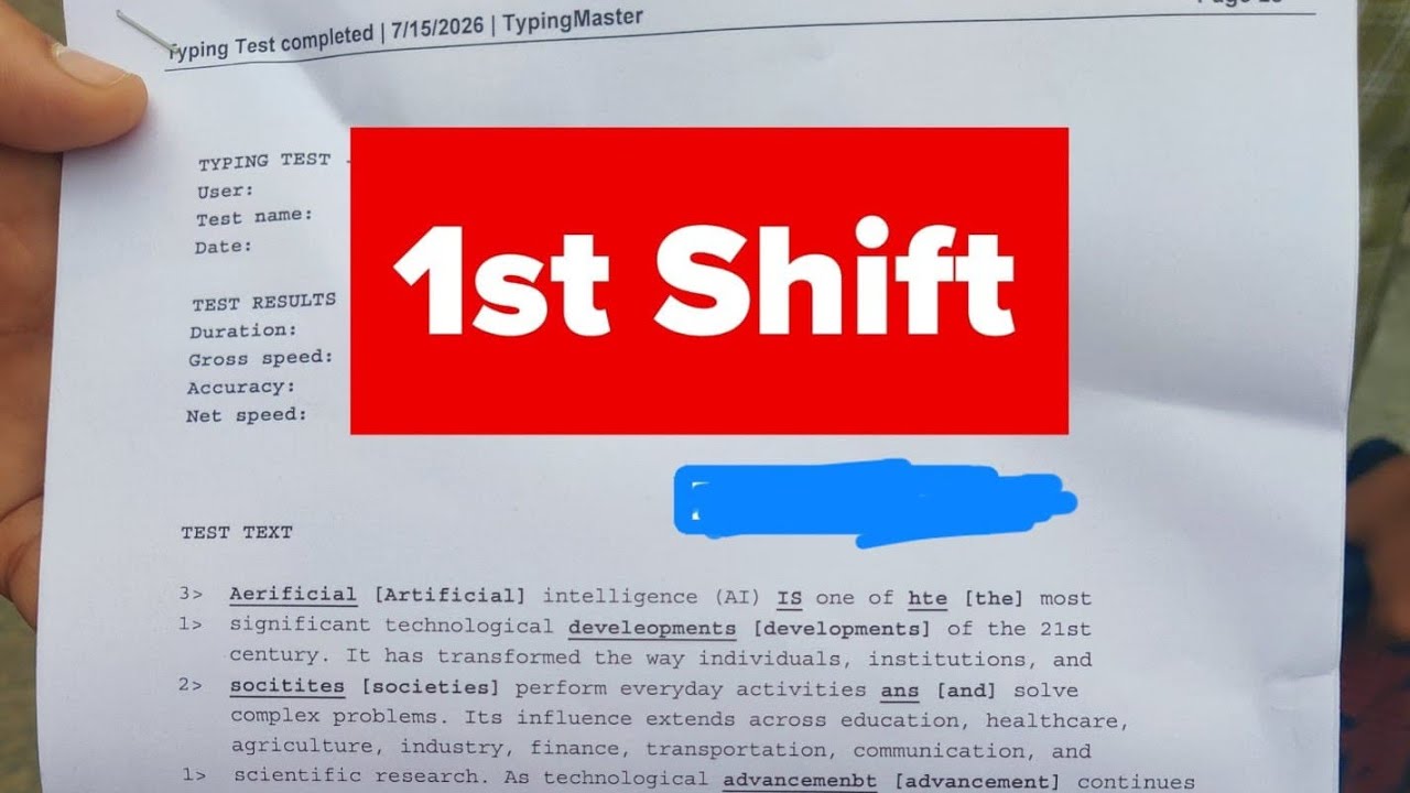 Junior Assistant Typing 1st Shift Paper | Check JKSSB Junior Assistant Today Paper || By Rohani Sir