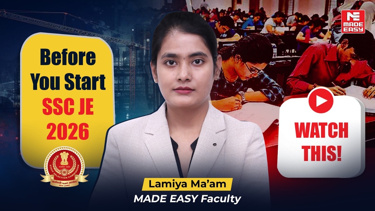 Are You Preparing for Start SSC JE 2026? | Paper Level & Strategy by Lamiya Ma’am | Watch This!
