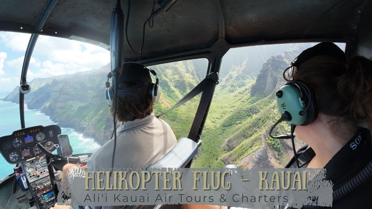 Kauai - Helikopter Flug mit Ali'i Kauai Air Tours & Charters 🚁 - Nā Pali Küste - Waimea Canyon - 4K