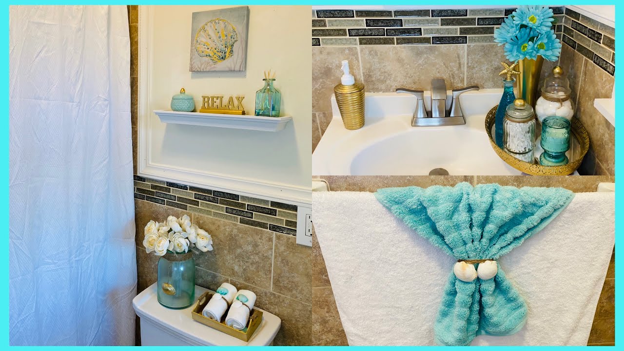5 DIY IDEAS PARA DECORAR TU BAÑO PEQUEÑO ECONÓMICO 2020 CON POCO DINERO💵💰BEACH DECOR /DOLLAR TREE