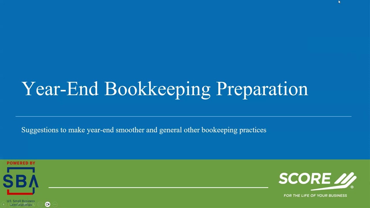 Year-End Bookkeeping Preparation 12/15/25