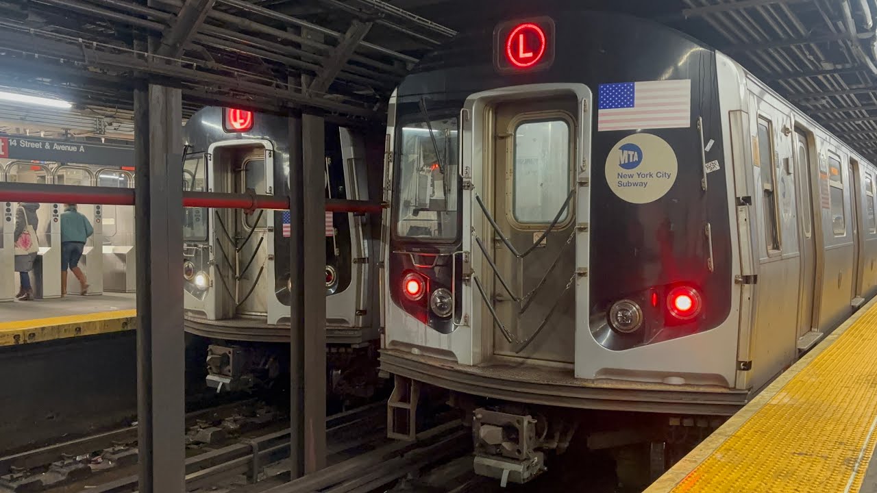 NYC Subway: R143/R160 L train action at First Avenue (BMT Canarsie Line