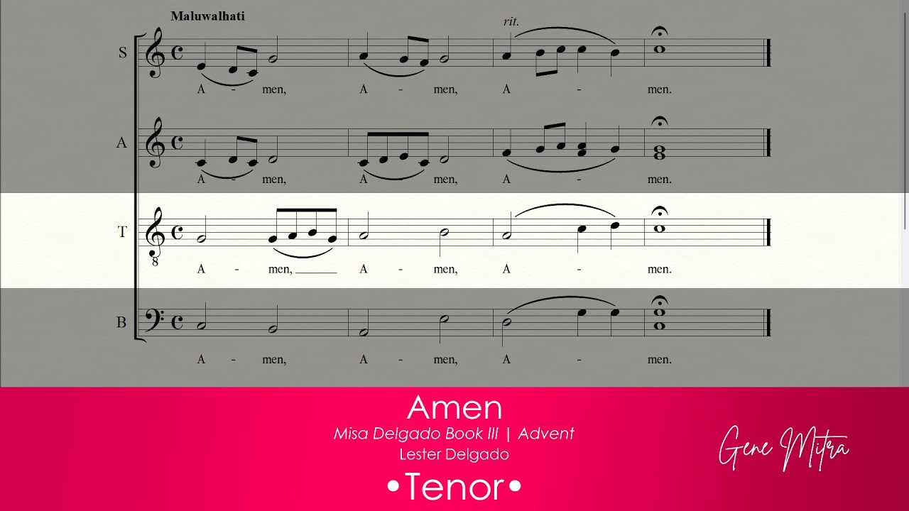 Amen | Misa Delgado Book III | Advent &bull; Tenor