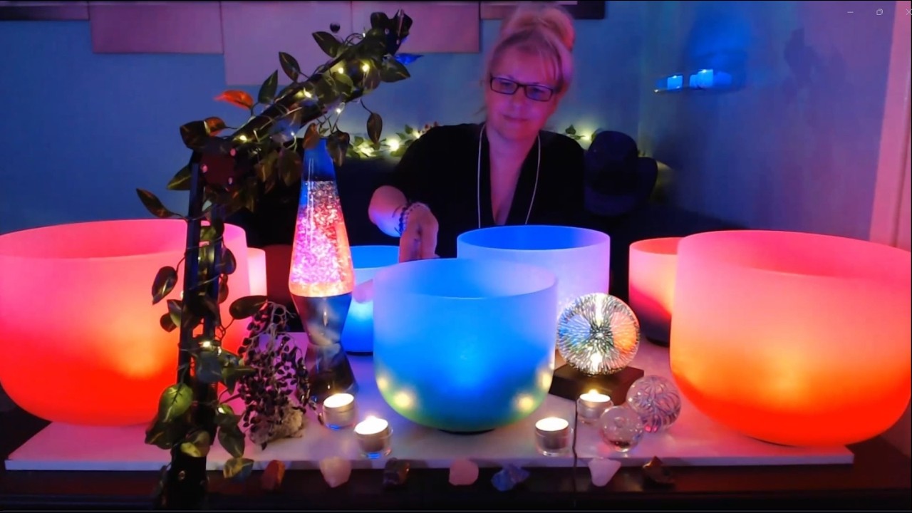 10Hr 17Mins Blue and Red Busy 90's Office Singing Bowl Journey for Growth and Intuition | Sound Bath