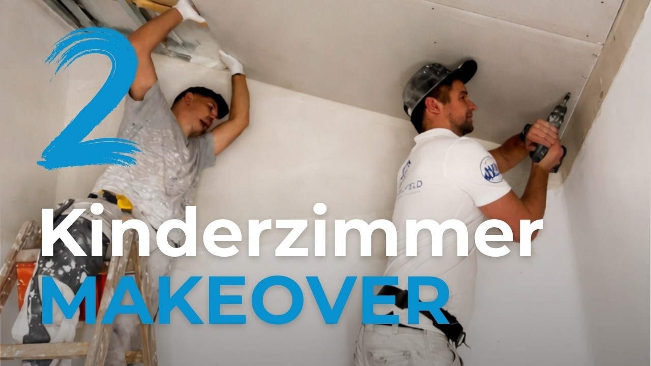 Gipskartondecke richtig montieren - Wir renovieren das Kinderzimmer