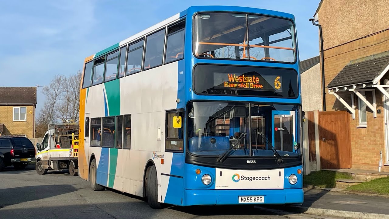 *Kickdown* Stagecoach Lancashire Alx400 trident 18356 (MX55 KPG) Service:6