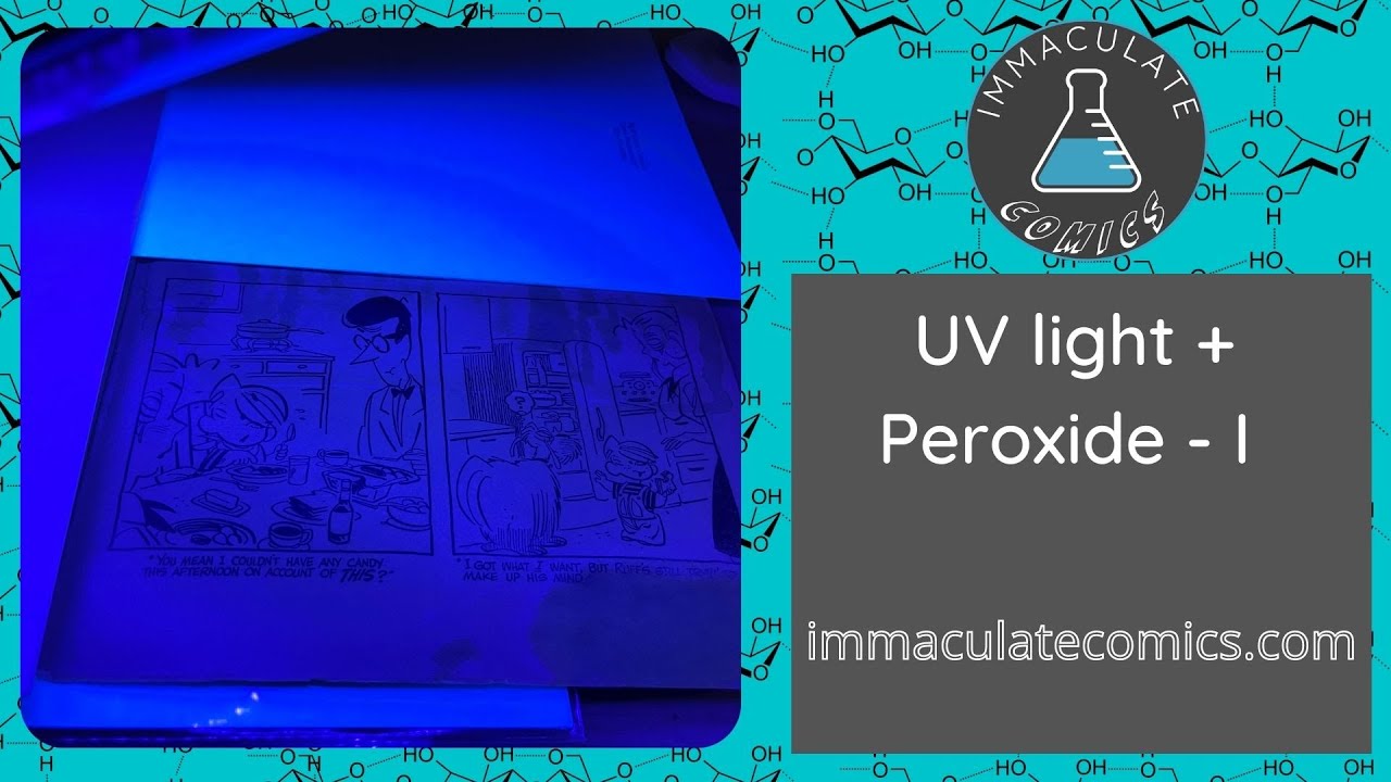 Comic book experiments with photobleaching light and Hydrogen Peroxide Part I