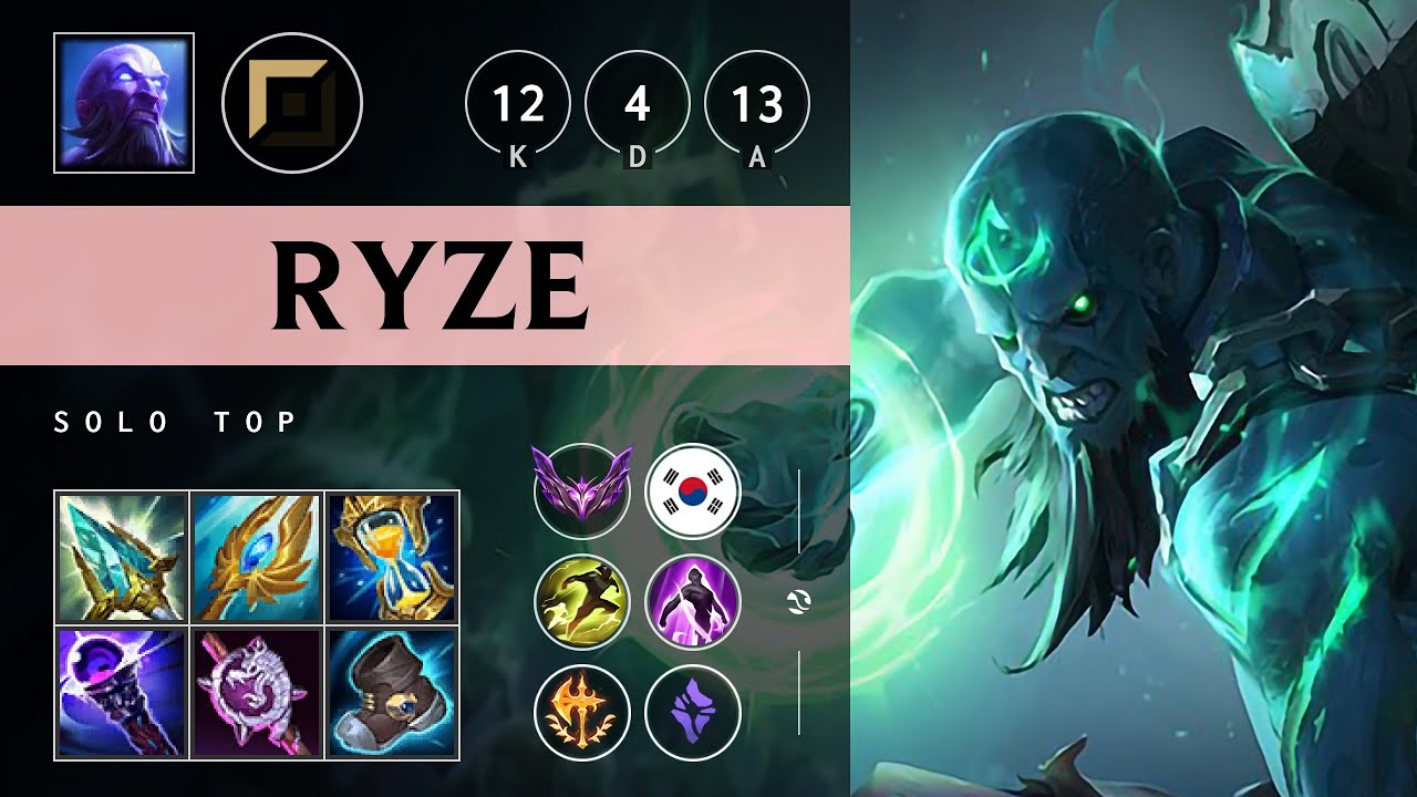Ryze Top vs Gragas - KR Master Patch 25.14