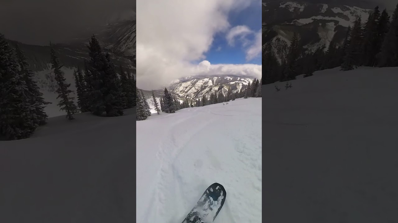 Powder day in the Highland Bowl #snowboarding #powderday #snowboardingisfun  @aspensnowmass