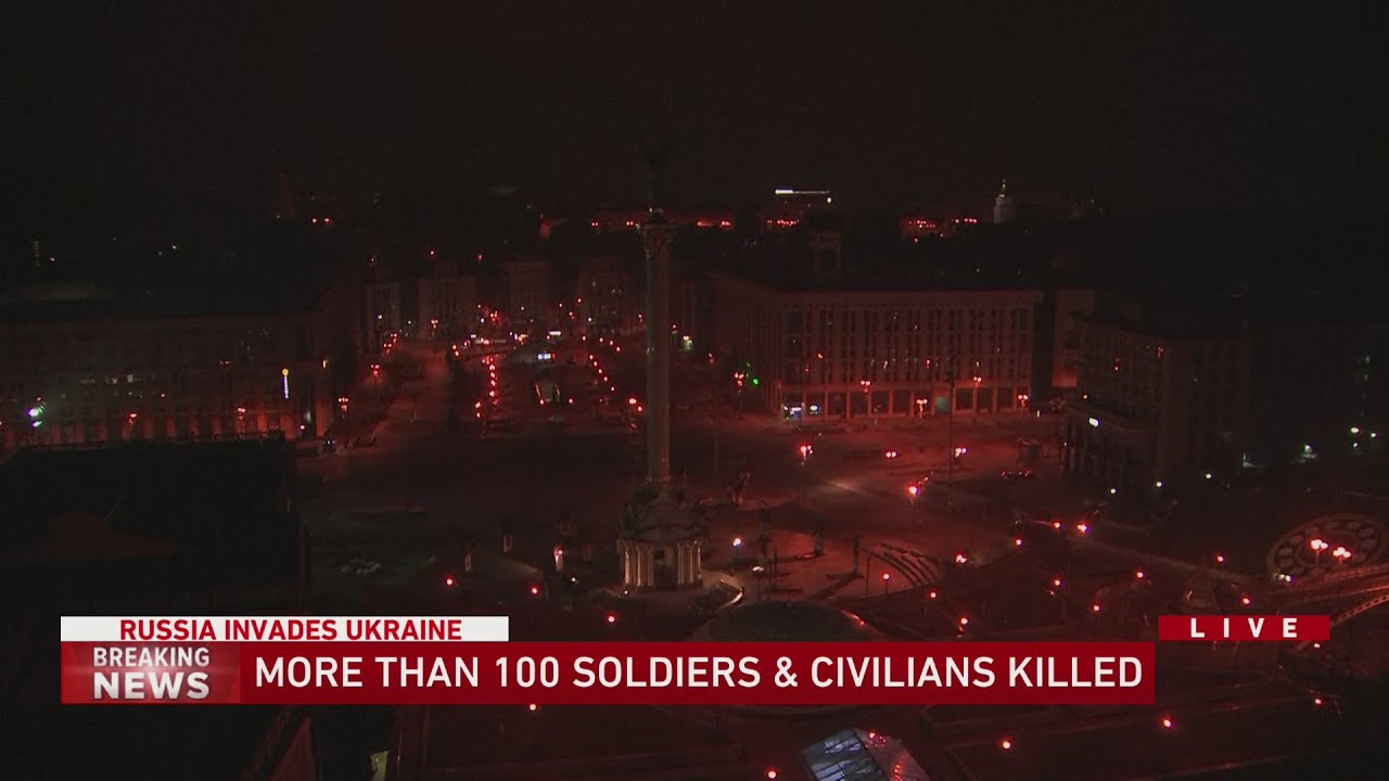 Explosions heard in Kyiv as Russia presses Ukraine assault