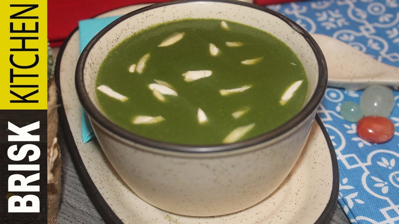 Keto Spinach Soup I Cream Of Spinach Soup I Palak Soup For Ketogenic Diet Recipe I Brisk Kitchen