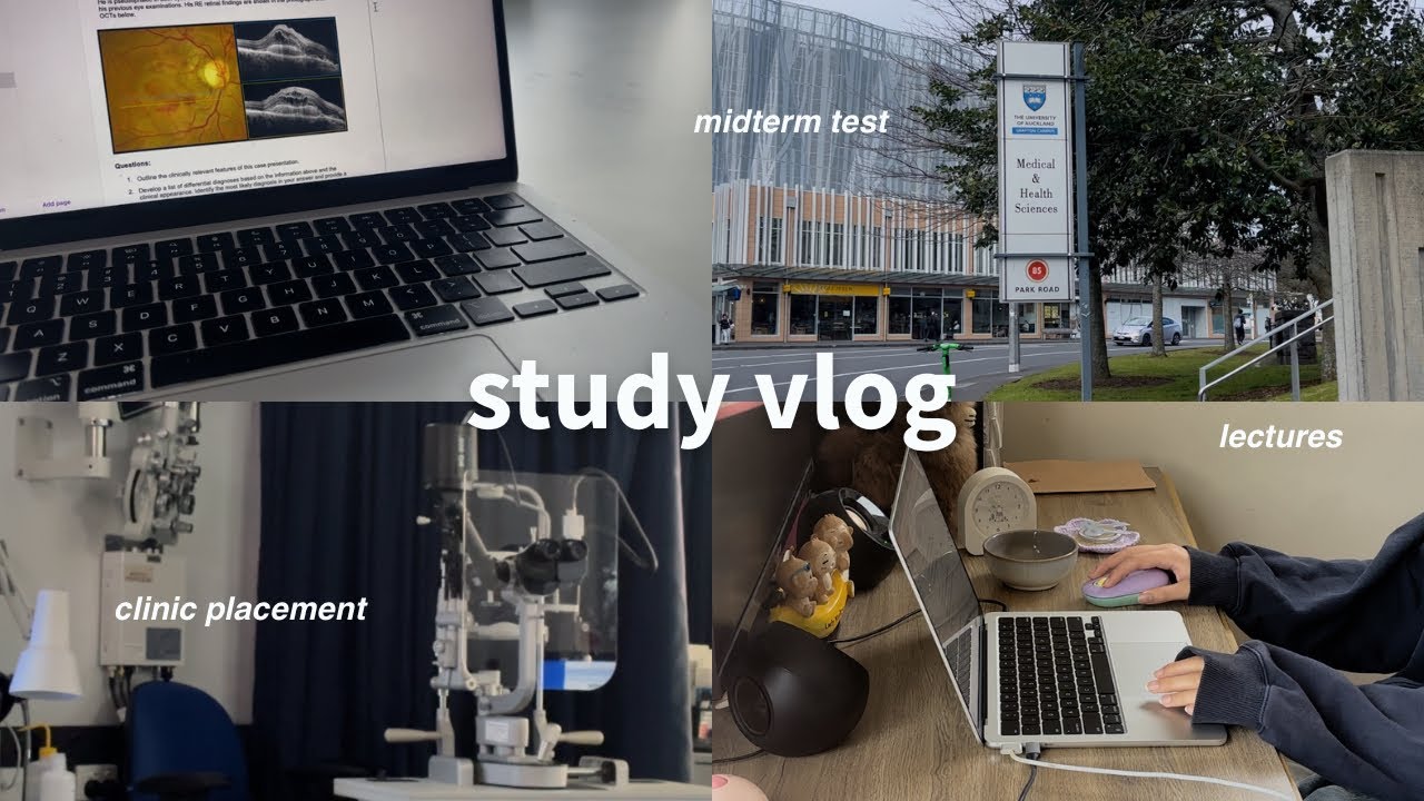 study vlog: productive uni week, cafe studying, midterm test, clinic placement, lectures
