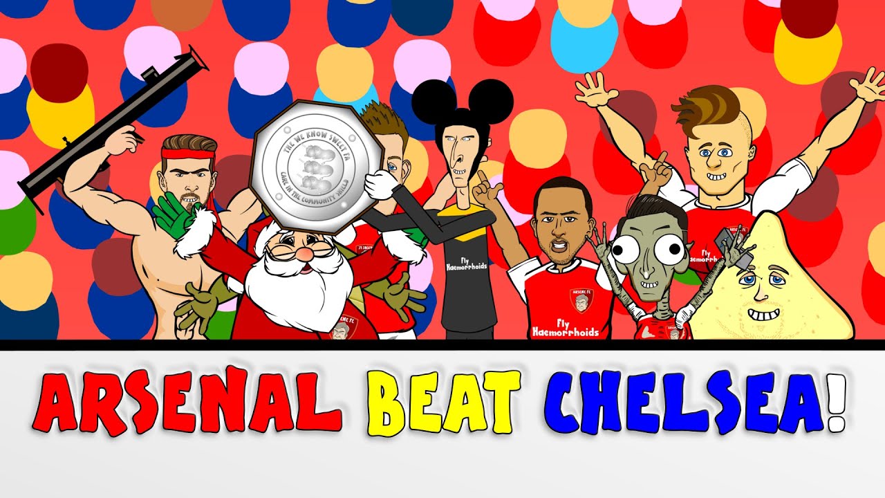 Wenger BEATS Mourinho Arsenal vs Chelsea 1-0 Community Shield 2015(Cartoon Goals Highlights)