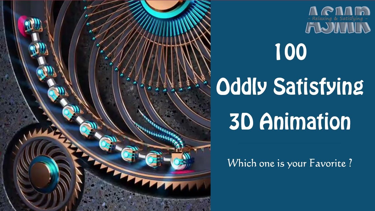 100 Oddly Satisfying 3D Animation Compilation! Relaxing & Satisfying ASMR Video #08