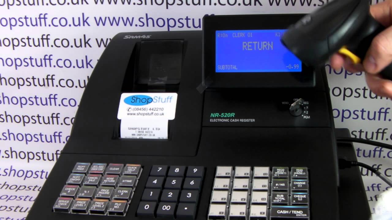 HOW TO PROCESS A REFUND ON THE SAM4S NR-520R CASH REGISTER