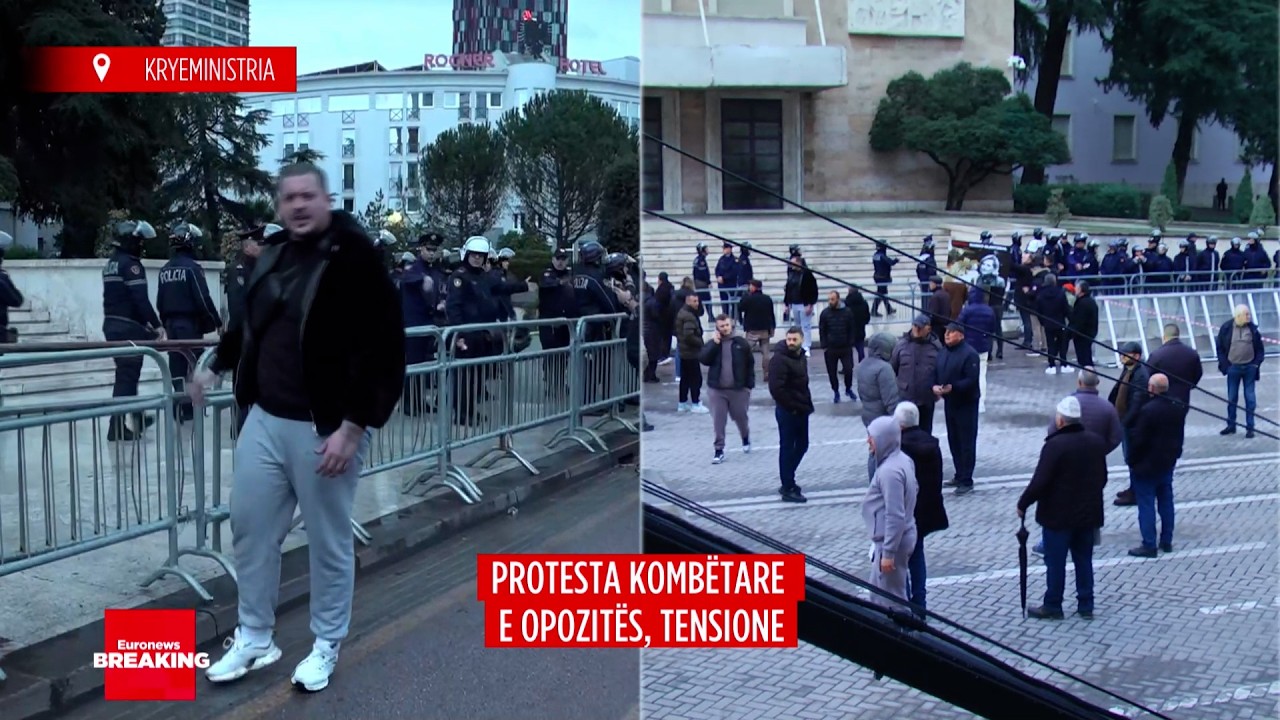 Protestuesi godet policin para Kryeministrisë? Kordoni urgjent në vendngjarje