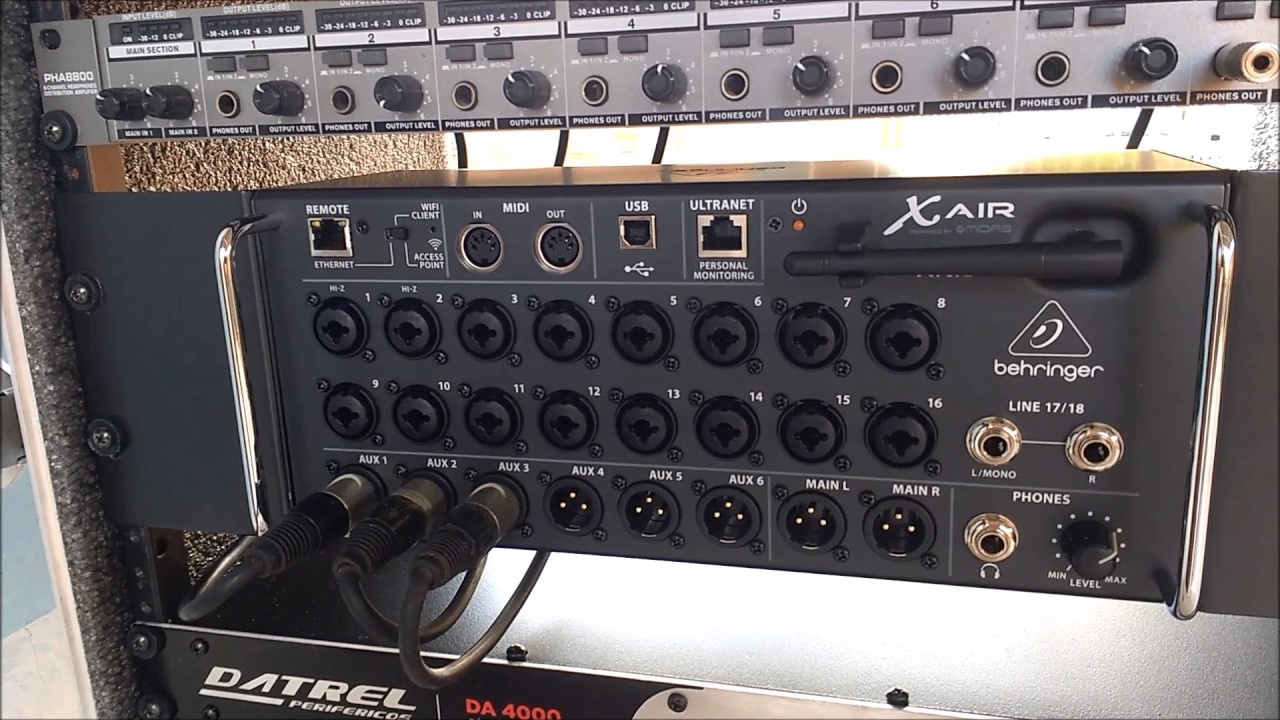 mesa de som behringer xr 18 digital temperatura