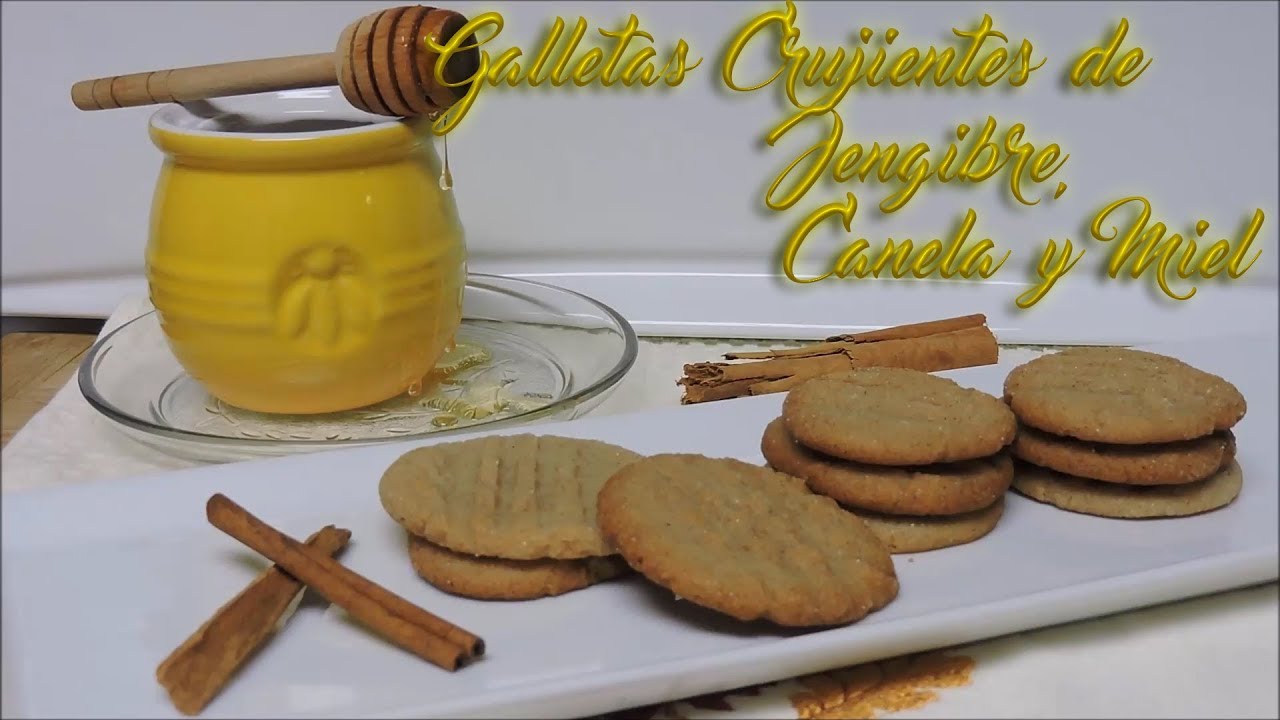 Galletas crujientes de jengibre, canela y miel ♥
