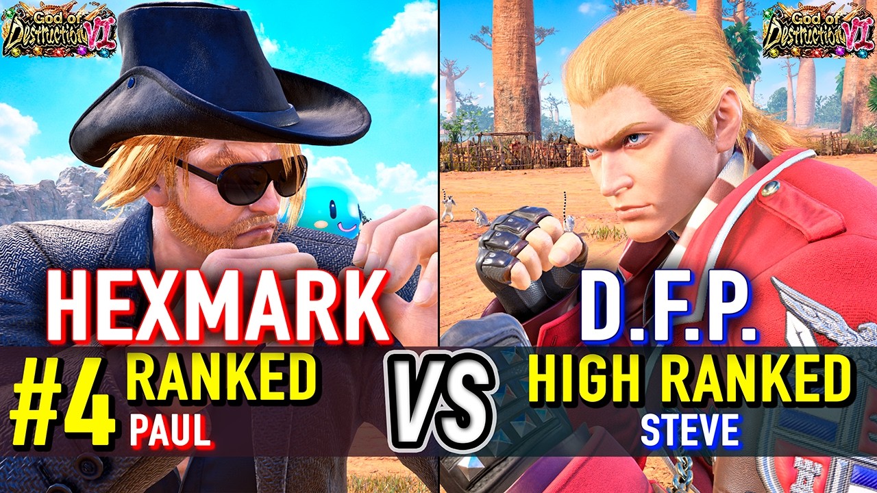 T8 🔥 HEXMARK (#4 Ranked Paul) vs D.F.P. (Steve) 🔥 Tekken 8 High Level Gameplay