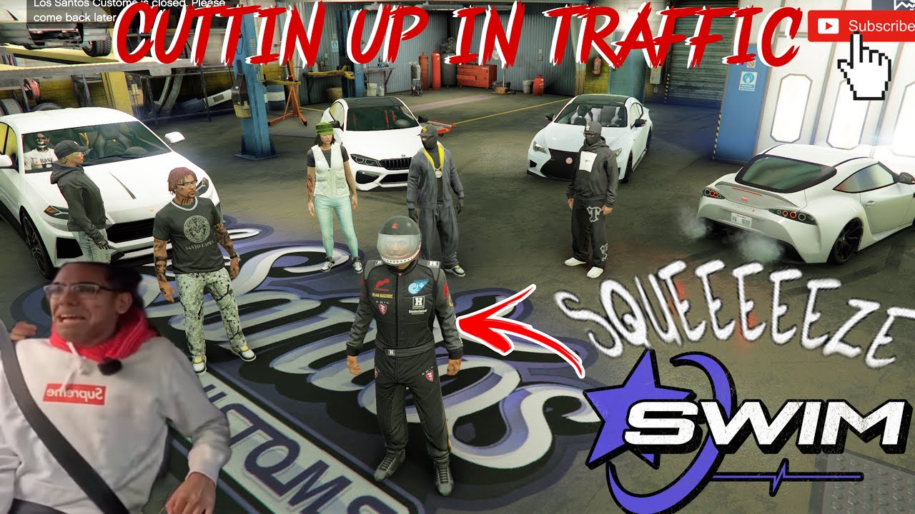 SQUEEZE BENZ Traffic Cuttin With *NEON* x SWIM - GTA V No Hesi