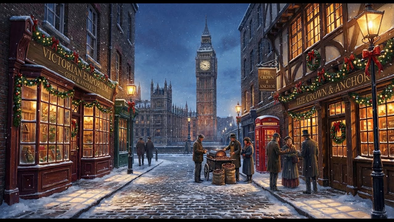 Cozy Winter Jazz in Old London ❄️ 4 Hours of Vintage Radio Music
