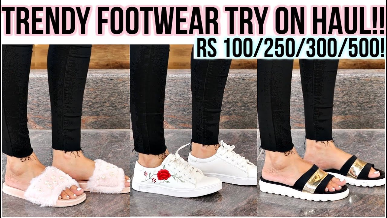Kolkata’s trendy footwear try-on haul Rs100/250/300/500