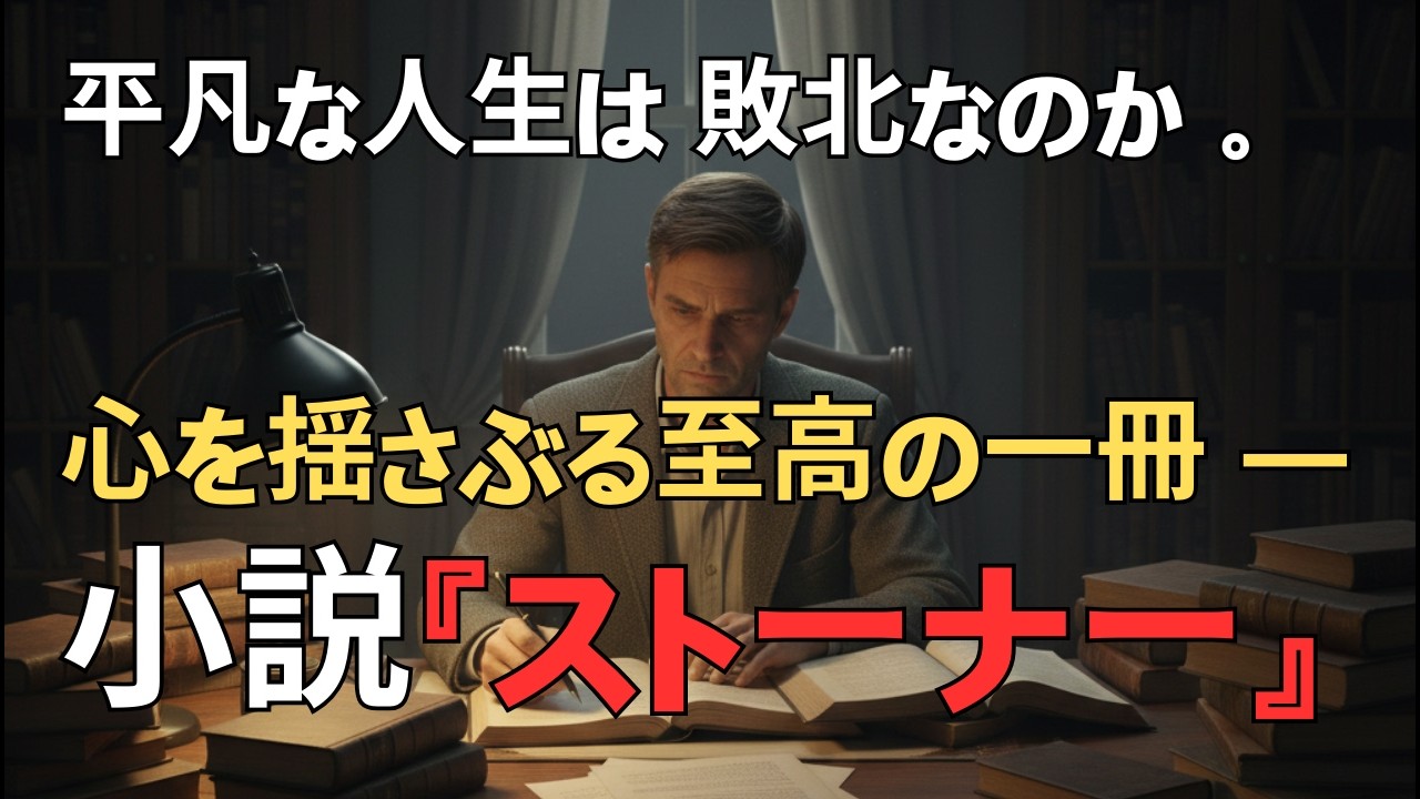 平凡な人生は、敗北なのか 。心を揺さぶる至高の一冊 ― 小説『ストーナー』#ストーナー#癒やし#共感
