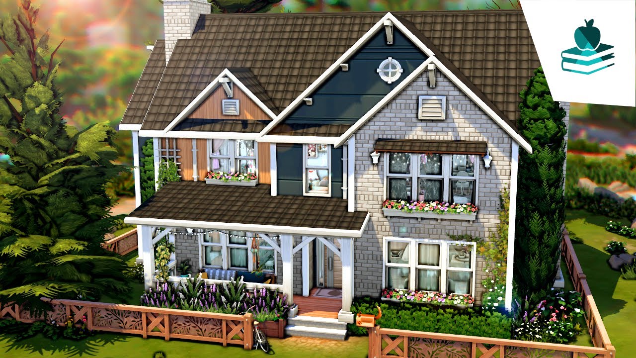 CREEKSIDE FAMILY HOME 👩‍👩‍👧‍👦 Speed Build || Rebuild Copperdale || The Sims 4 (No CC)