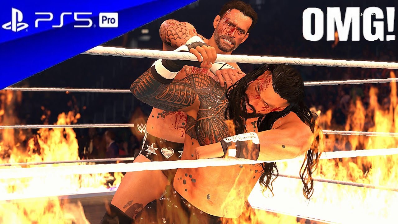 WWE 2K26 - Роман Рейнс против Си Эм Панка - Матч 