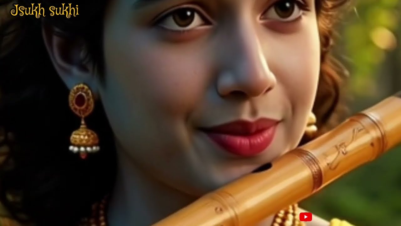 Lord Krishna’s Divine Flute Melody | Relaxing Krishna Bhajan Music @jsukhsukhi #shorts 