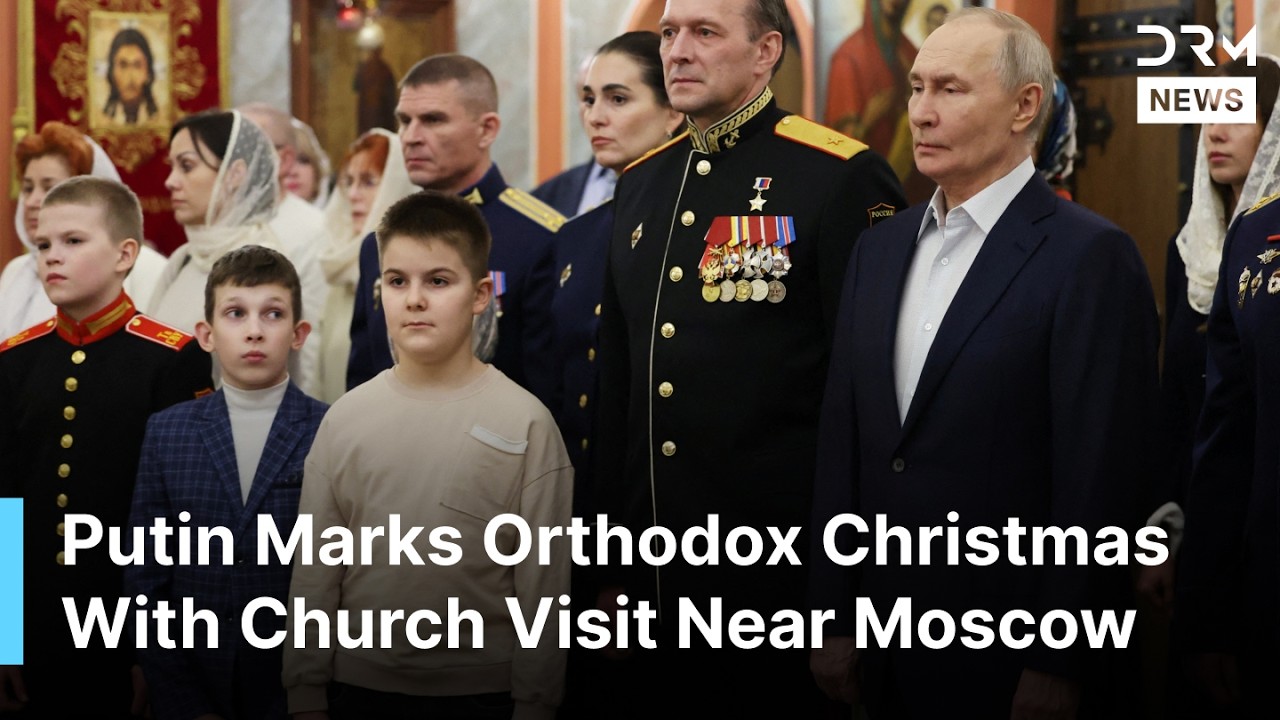 WATCH: Putin Attends Orthodox Christmas Service in Moscow as Russia Marks Major Holiday | AK1G