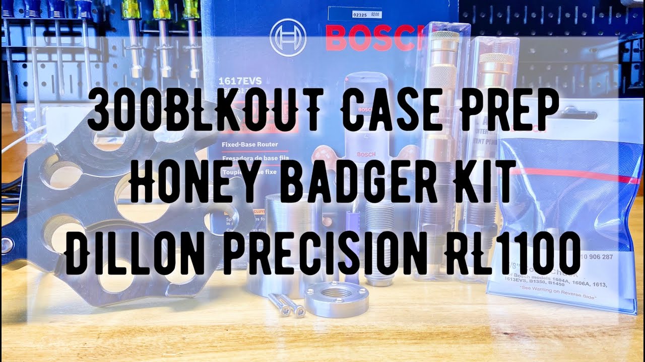 Honey Badger Trimmer Kit on a Dillon RL1100 - Cutting .223 into 300BLKOUT (Case Prep)